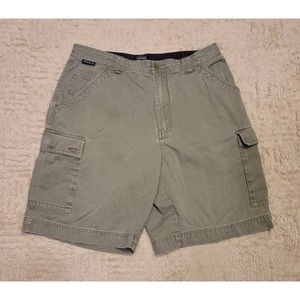 Camel Active Green Cargo Shorts Cotton Button Snap Mens Size 34x9